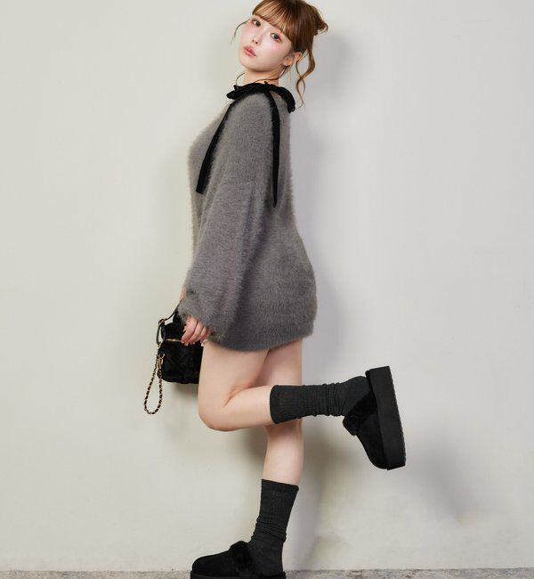  「milkyフェザーロングカーデ」|ニット・セーター|