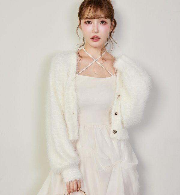  「milkyフェザーショートカーデ」|ニット・セーター|