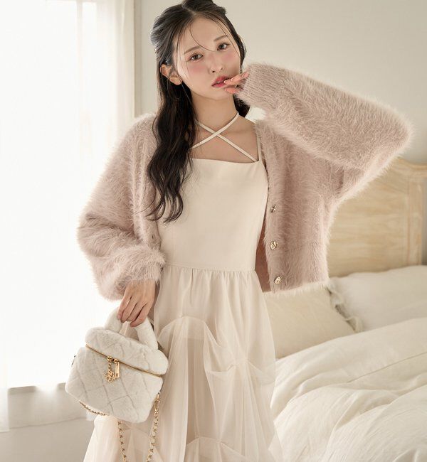  「milkyフェザーショートカーデ」|ニット・セーター|