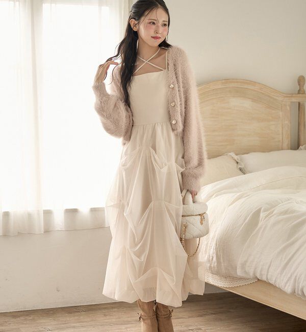  「milkyフェザーショートカーデ」|ニット・セーター|