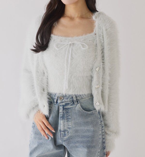  「milkyフェザーリボンビスチェ」|ニット・セーター|