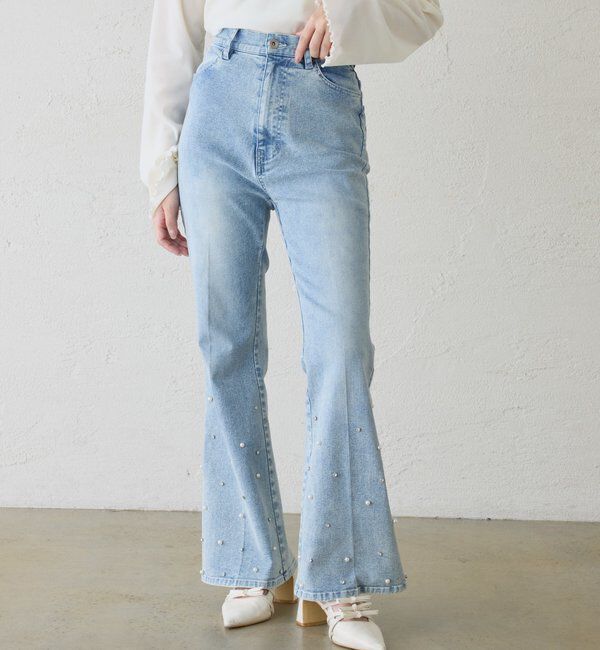 「美脚フレアデニムパンツ」|その他|