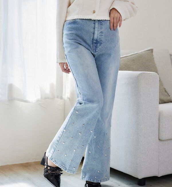  「美脚フレアデニムパンツ」|その他|