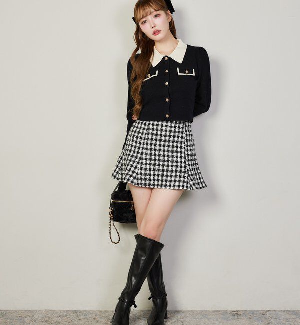  「【リボン取り外し可能】ポインテッドストレッチブーツ」|その他|