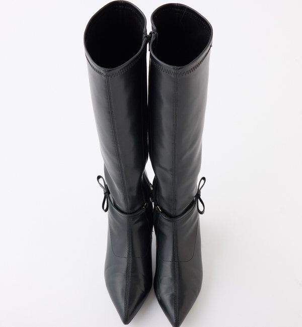  「【リボン取り外し可能】ポインテッドストレッチブーツ」|その他|