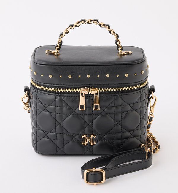  「スタッズ付キルティングバニティバッグ」|ショルダー・メッセンジャー|