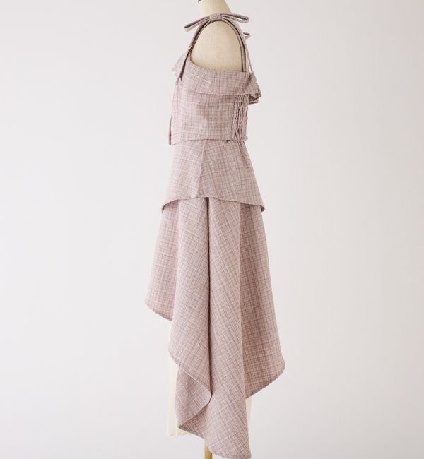  「【LouLoumei】異素材ミックスツイードセットアップ」|ワンピース|