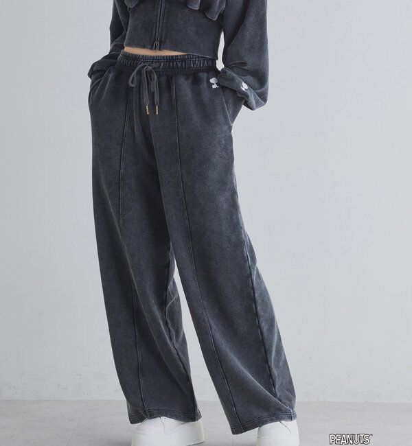  「【PEANUTSコラボ】スヌーピー刺繍入りスウェットパンツ」|その他|