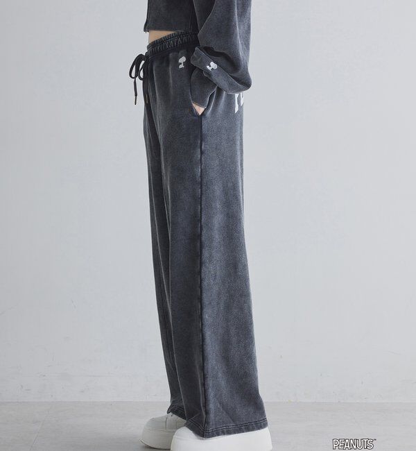  「【PEANUTSコラボ】スヌーピー刺繍入りスウェットパンツ」|その他|
