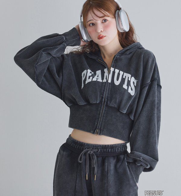  「【PEANUTSコラボ】スヌーピー刺繍入りスウェットパンツ」|その他|