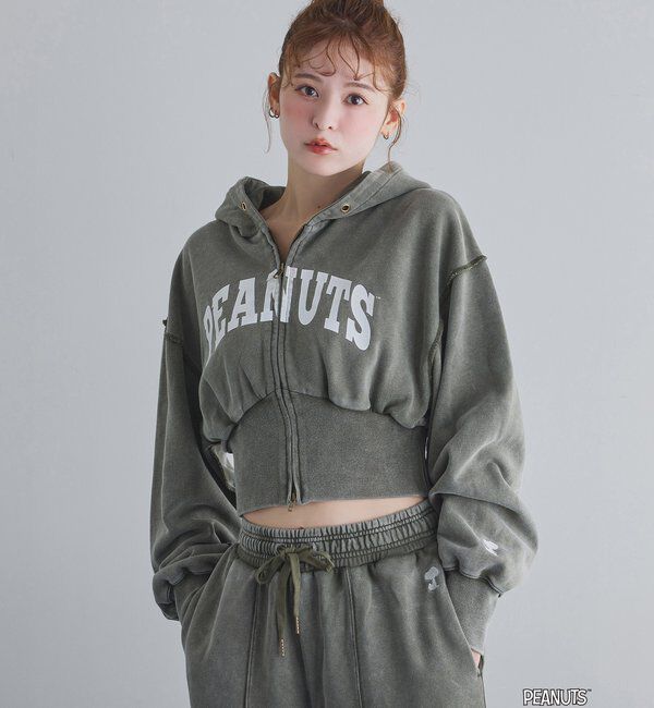  「【PEANUTSコラボ】スヌーピー刺繍入りスウェットパンツ」|その他|