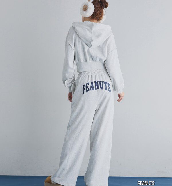  「【PEANUTSコラボ】スヌーピー刺繍入りスウェットパンツ」|その他|