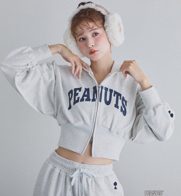  「【PEANUTSコラボ】スヌーピー刺繍入りスウェットパンツ」|その他|