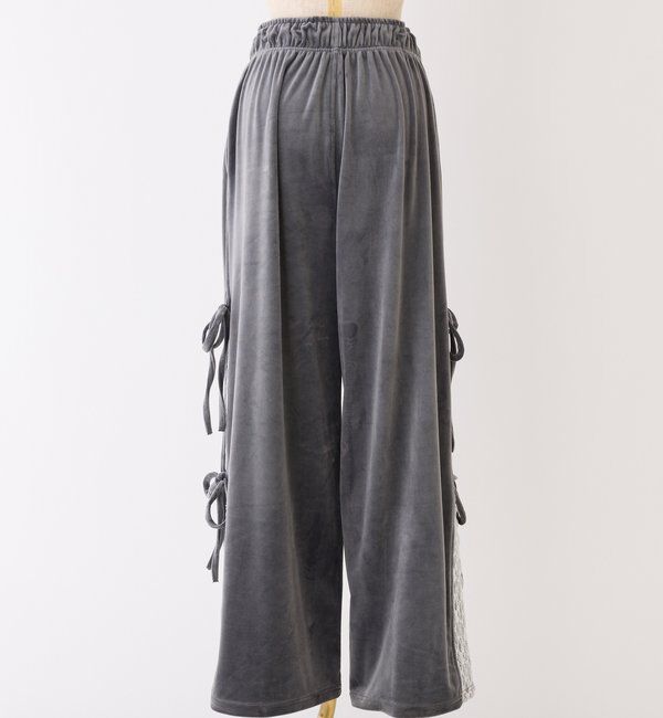  「【セットアップ対応】サイドレースベロアリボンパンツ」|その他|