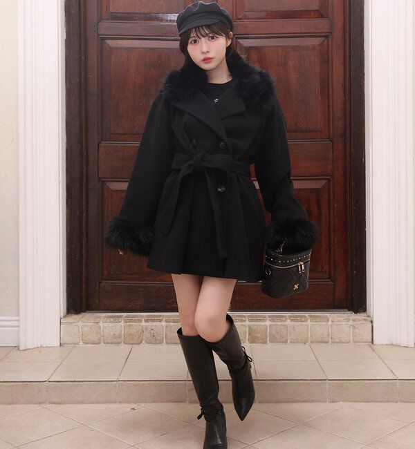  「3WAY衿袖ファーミドルコート」|その他|