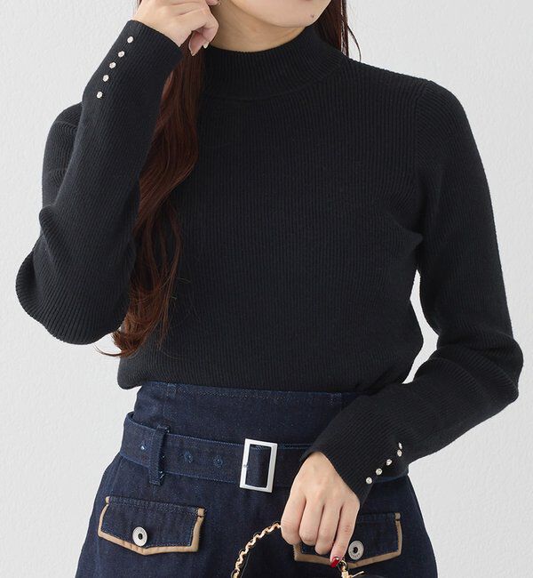  「袖ボタンプチハイニット」|ニット・セーター|