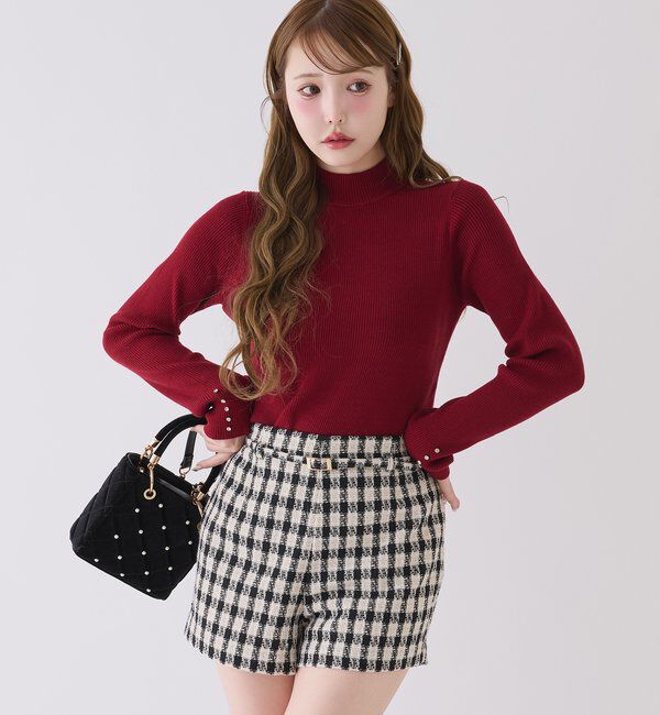  「袖ボタンプチハイニット」|ニット・セーター|