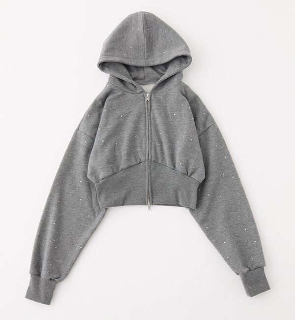  「【セットアップ可能】ビジューパーカー」|プルオーバー|