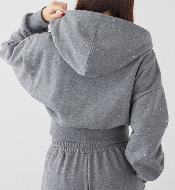  「【セットアップ可能】ビジューパーカー」|プルオーバー|