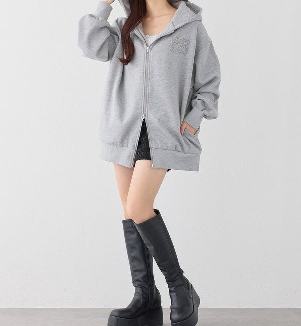  「ロゴグリッターパーカー」|プルオーバー|