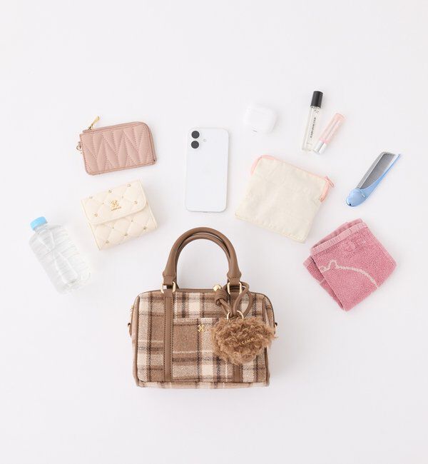  「ハートチャーム付きミニボストン」|ショルダー・メッセンジャー|