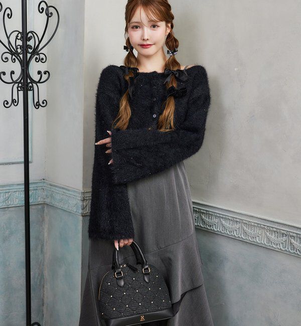  「ビジュースタッズハンドバッグ」|ショルダー・メッセンジャー|