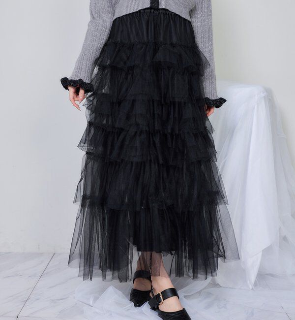  「チュールロングスカート」|スカート|