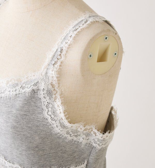  「【セットアップ可能】レース付きカットキャミワンピース」|ワンピース|