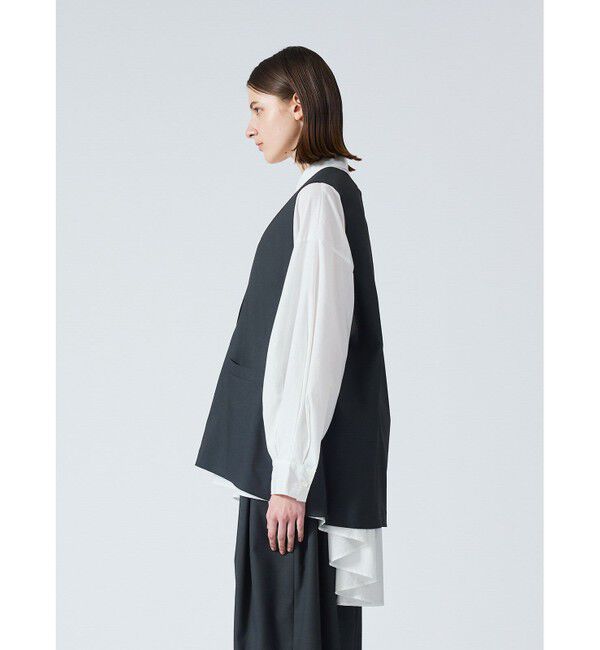 mizuiro ind「mizuiro ind ディープVネックワイドベスト」|ベスト・ジレ|