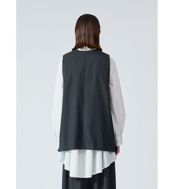 mizuiro ind「mizuiro ind ディープVネックワイドベスト」|ベスト・ジレ|