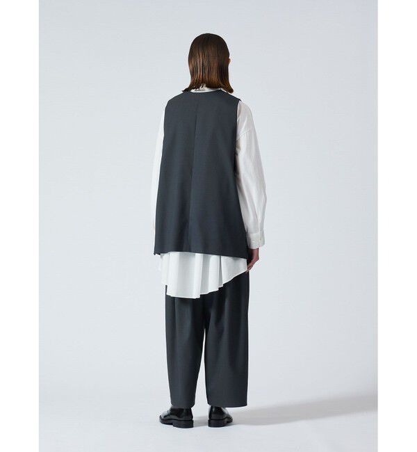 mizuiro ind「mizuiro ind ディープVネックワイドベスト」|ベスト・ジレ|