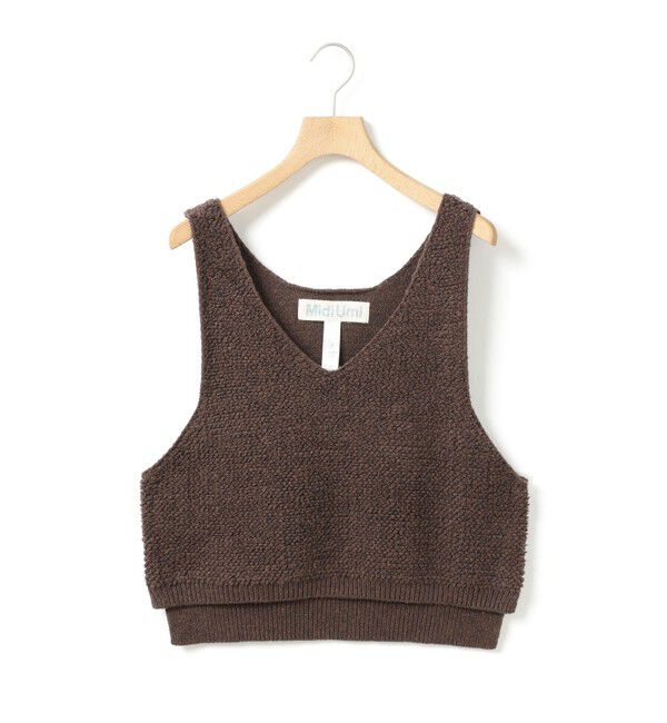 MidiUmi「MidiUmi パイルボアニットベスト」|ベスト・ジレ|ブラウン