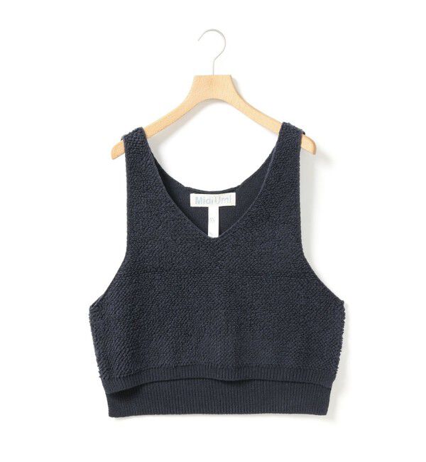 MidiUmi「MidiUmi パイルボアニットベスト」|ベスト・ジレ|ネイビー