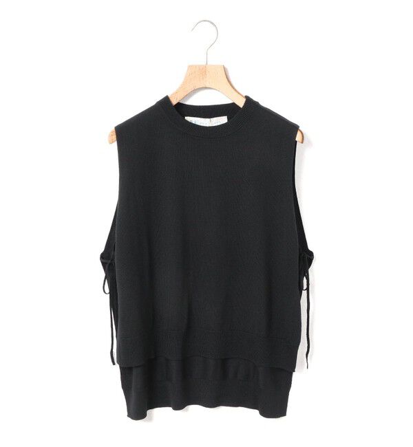 MidiUmi「MidiUmi サイドリボンベスト」|ベスト・ジレ|ブラック