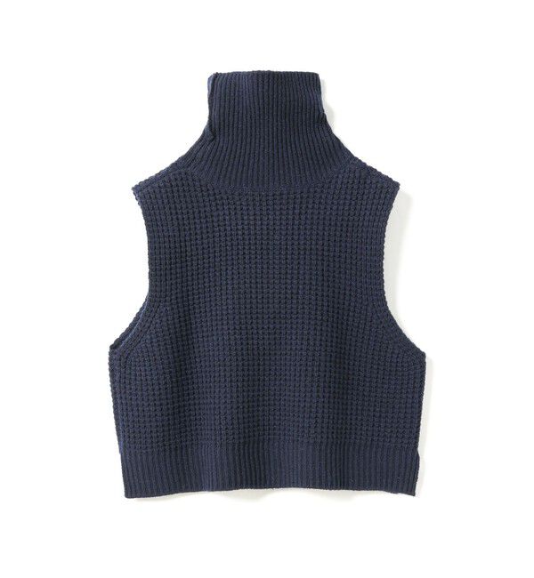 mizuiro ind「mizuiro ind ワッフルハイネックベスト」|ベスト・ジレ|