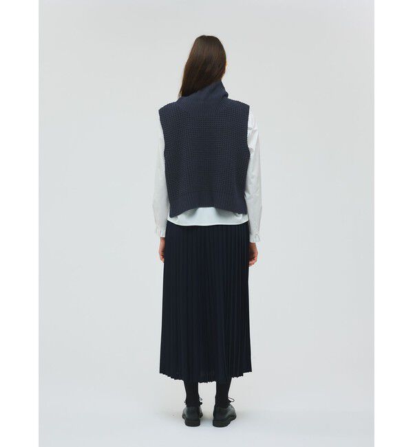 mizuiro ind「mizuiro ind ワッフルハイネックベスト」|ベスト・ジレ|