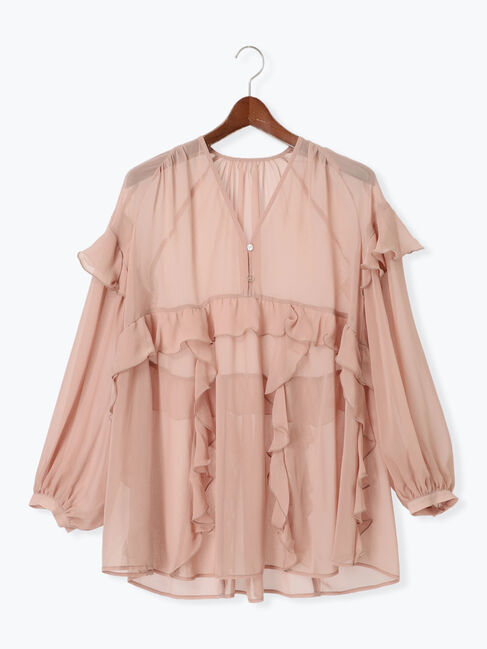 Te chichi「ラッフルフリルシアーチュニック《2025spring catalog item》」|シャツ・ブラウス|