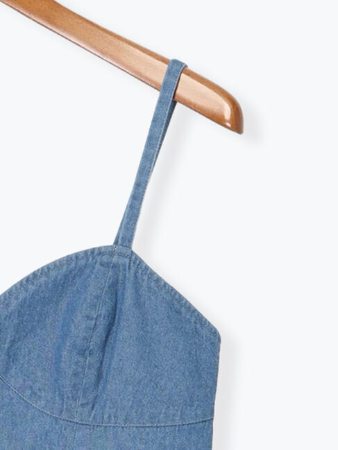 Lugnoncure「デニムキャミソールワンピース《2025summer catalog item》」|ワンピース|