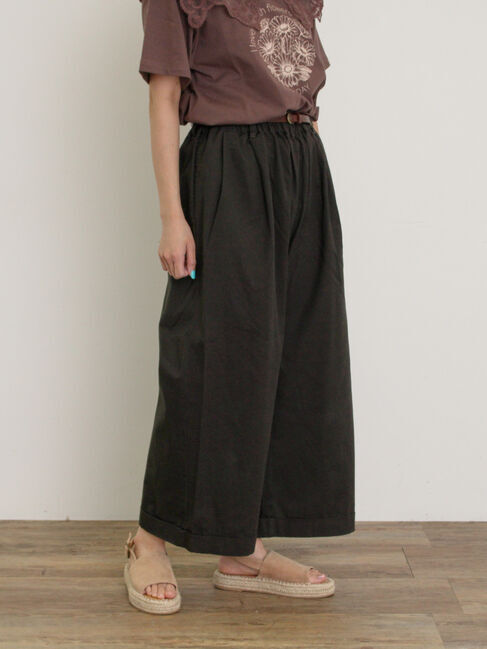 Samansa Mos2「【S/Mサイズ】ベルト付きチノワイドパンツ」|その他|