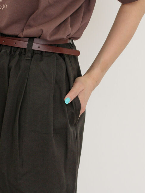 Samansa Mos2「【S/Mサイズ】ベルト付きチノワイドパンツ」|その他|