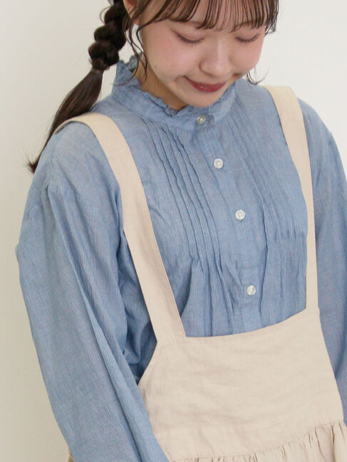 Samansa Mos2「柄アソートフリルピンタックブラウス」|シャツ・ブラウス|