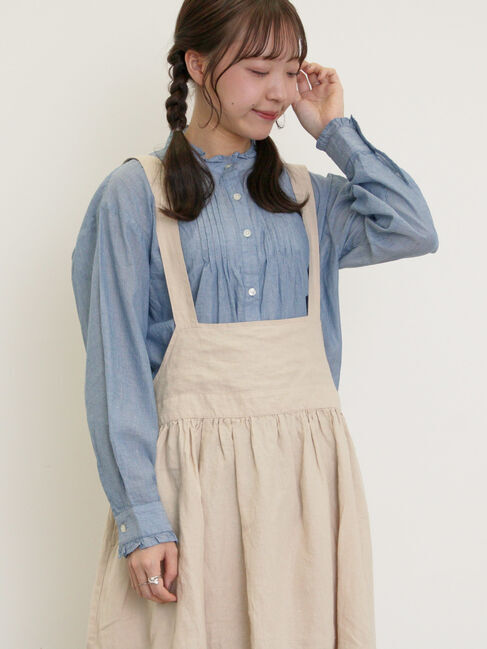 Samansa Mos2「柄アソートフリルピンタックブラウス」|シャツ・ブラウス|