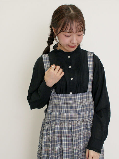 Samansa Mos2「柄アソートフリルピンタックブラウス」|シャツ・ブラウス|