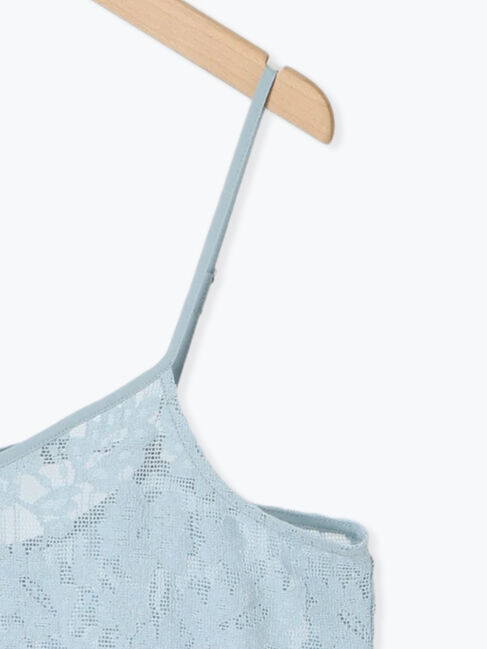 Samansa Mos2 blue「メッシュレースキャミワンピース」|ワンピース|