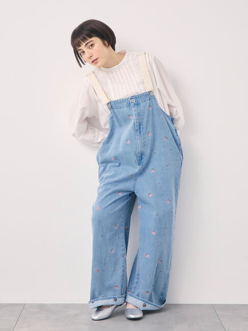 Samansa Mos2「【オーガニックコットン】デニムサロペット」|その他|