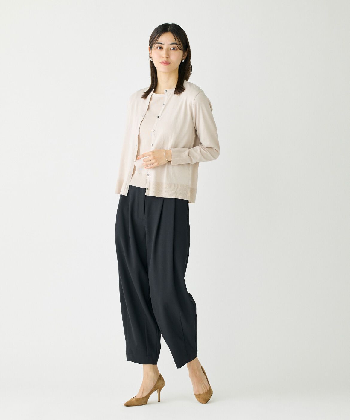 DAY by DAY it&rsquo;s international「クルーネック5分袖ニット《ガスコットン》」|ニット・セーター|