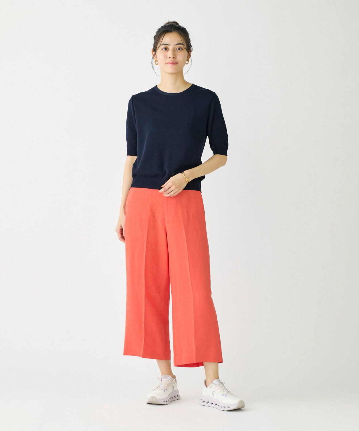 DAY by DAY it&rsquo;s international「クルーネック5分袖ニット《ガスコットン》」|ニット・セーター|