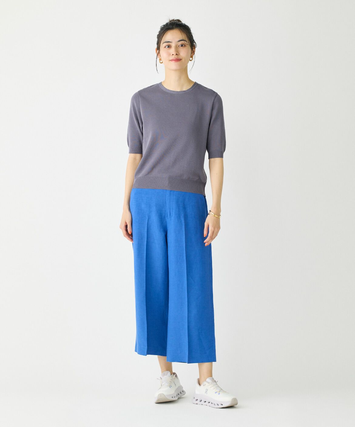 DAY by DAY it&rsquo;s international「クルーネック5分袖ニット《ガスコットン》」|ニット・セーター|