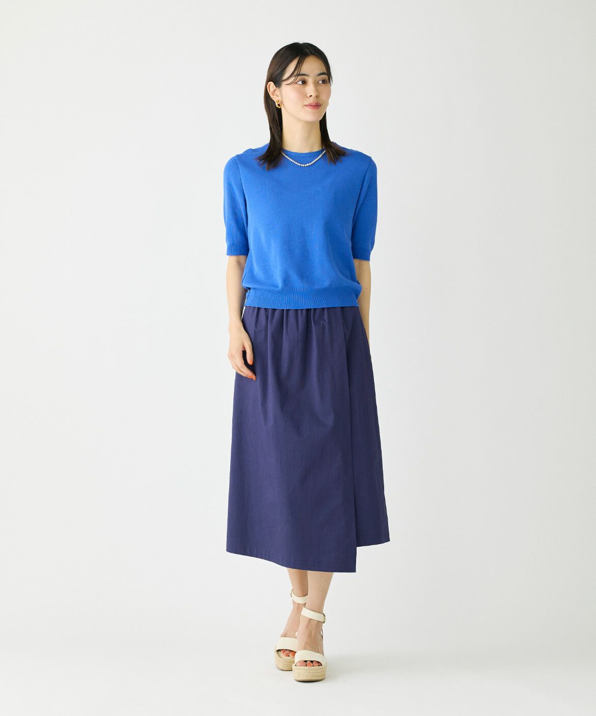 DAY by DAY it&rsquo;s international「クルーネック5分袖ニット《ガスコットン》」|ニット・セーター|