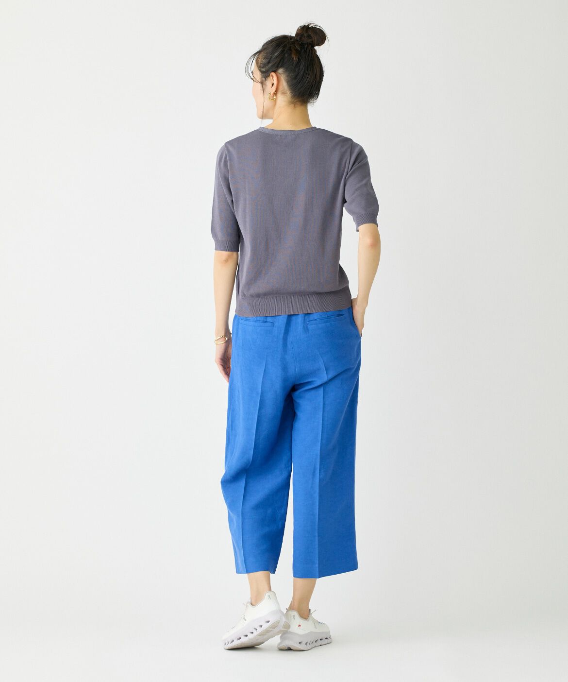 DAY by DAY it&rsquo;s international「クルーネック5分袖ニット《ガスコットン》」|ニット・セーター|